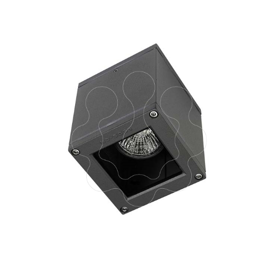 Imagem de Plafon IP54 Afrodita 90mm GU10 8 Cinzento urbano 184lm