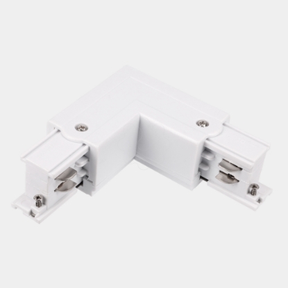 Mostrar detalhes para Conector esquerdo branco L sem aro Imagem de Conector esquerdo branco L sem aro