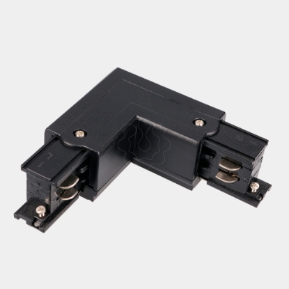 Mostrar detalhes para Conector esquerdo preto L sem aro Imagem de Conector esquerdo preto L sem aro
