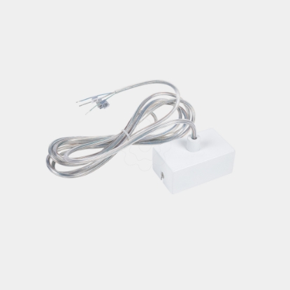 Mostrar detalhes para Florão suspenso com tomada de corrente branco Imagem de Florão suspenso com tomada de corrente branco