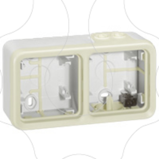 Imagem de PLEXO CAIXA DUPLA HORIZ. BRANC