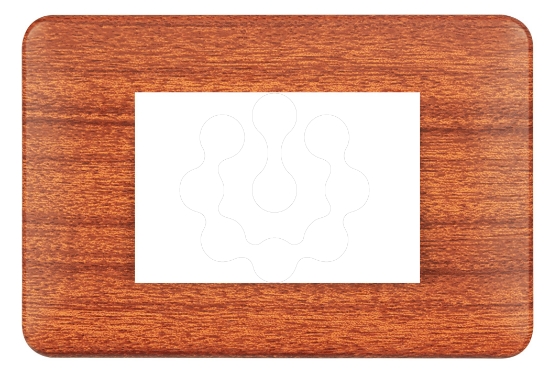 Imagem de ESPELHO 3 MOD P/ARO DE FIXACAO 3 MOD MOGNO