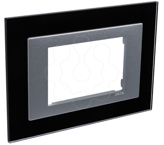 Imagem de ESPELHO 3MOD P/ARO FIXACAO 3MOD CRIST NEGR/AL