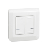 Imagem de Interruptor duplo sem fios - branco - Mosaic with Netatmo