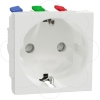 Imagem de Tomada 2P+T com obturadores, Unica, 16A, Branco