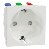 Imagem de Tomada 2P+T com obturadores, Unica, 16A, Branco