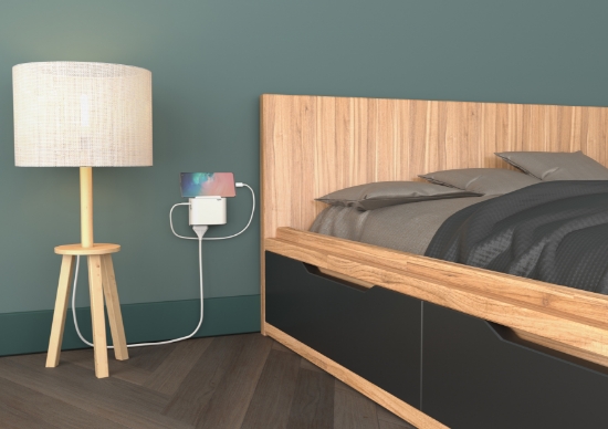 Imagem de FICHA 2X2P 6A, USB A+C, BRA/CZ