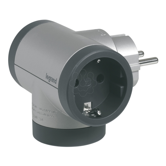 Imagem de FICHA 2X2P+T + USB A+C ALUMINI