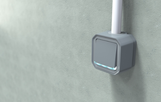 Imagem de Plexo IP 55 componível - Comutador de escada 10 AX com sinalização, Cinzento