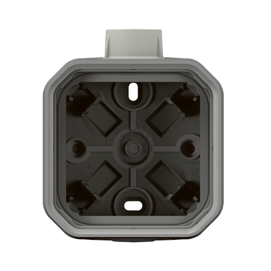 Imagem de Plexo IP 55 componível - Caixa saliente simples para bucins PG16, Cinzento