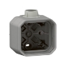 Imagem de Plexo IP 55 componível - Caixa saliente simples para bucins PG16, Cinzento