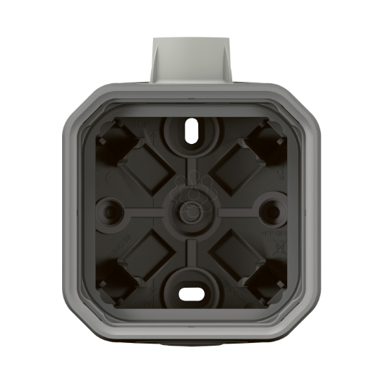 Imagem de Plexo IP 55 componível - Caixa saliente simples para bucins ISO20, Cinzento