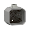 Imagem de Plexo IP 55 componível - Caixa saliente simples para bucins ISO20, Cinzento