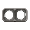 Imagem de Plexo IP 55 componível - Quadro duplo para montagem de encastrar H/V, Cinzento