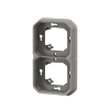 Imagem de Plexo IP 55 componível - Quadro duplo para montagem de encastrar H/V, Cinzento