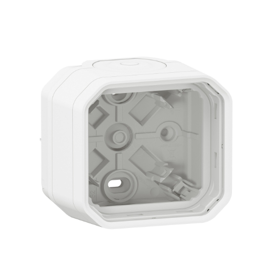 Imagem de Plexo IP 55 componível - Caixa saliente simples com bucins planos, Branco