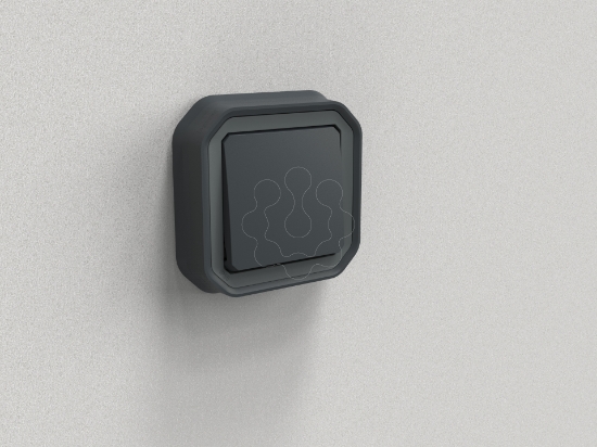 Imagem de Plexo IP 55 monobloco encastrar - Comutador de escada, Antracite