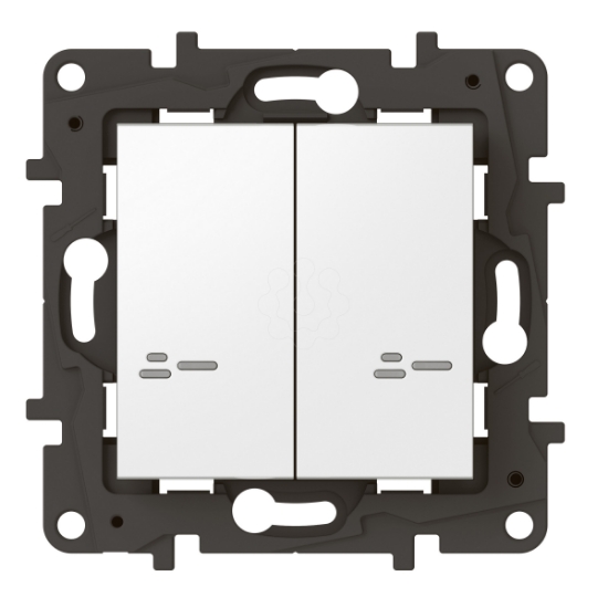 Imagem de Niloé Step with Netatmo - Interruptor duplo sem fios de iluminação - Branco
