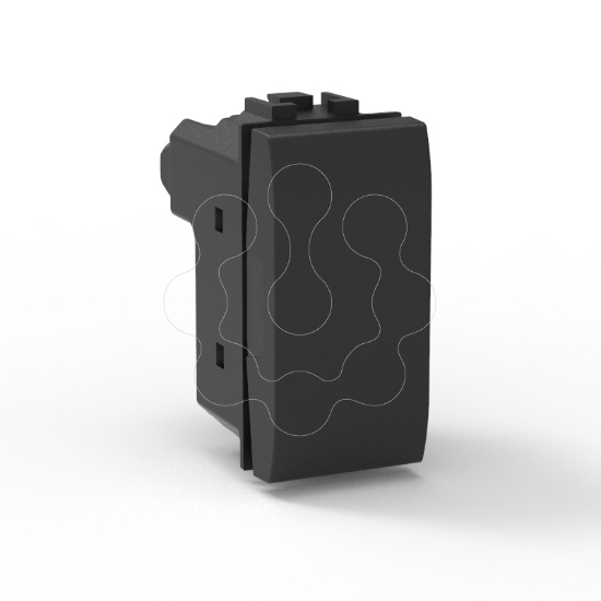 Imagem de Livinglight - botão de pressão duplo 1P NA 10A - Antracite