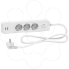 Imagem de Bloco multitomadas 3x2P+T & 2xUSB Branco