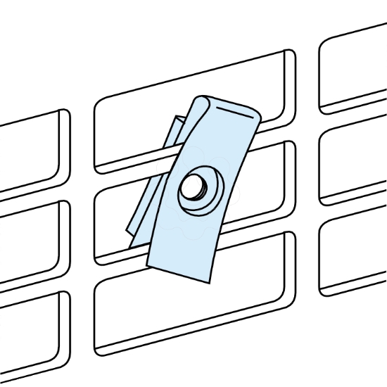 Imagem de 20 porcas Clip M6 para placa perfurada