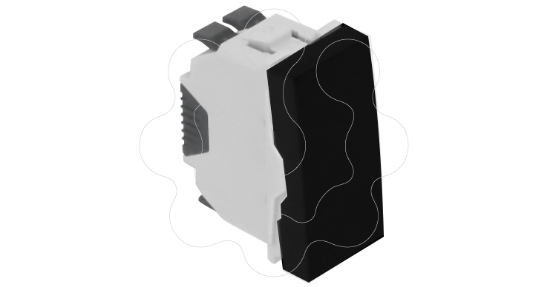 Imagem de INTERRUPTOR UNIPOLAR 1 MODULO PRETO MATE