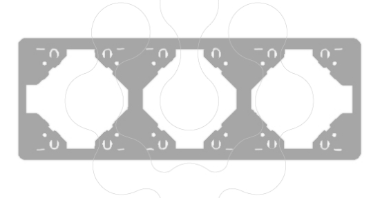 Imagem de ESPELHO TRIPLO HORIZONTAL PRATA