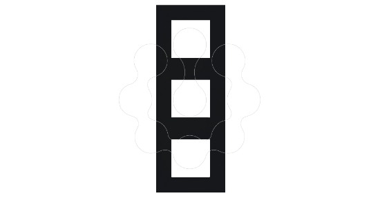 Imagem de ESPELHO TRIPLO PRETO MATE