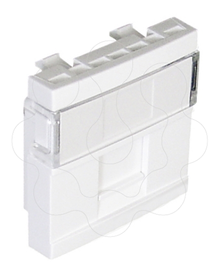 Imagem de MODULO 1 SAIDA P/CONETOR RJ45 - 2 MOD ALUMINA