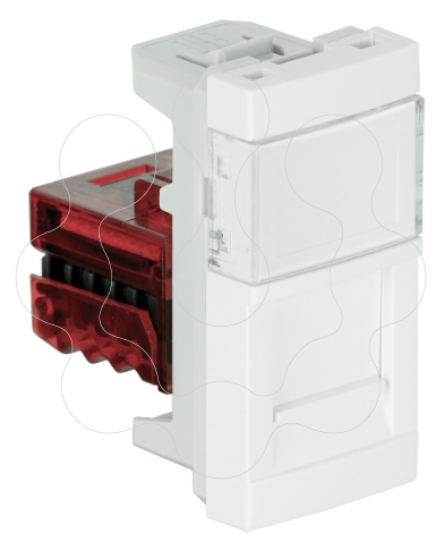 Imagem de MODULO C/CONETOR RJ45 CAT.6 UTP-1MOD PT MATE