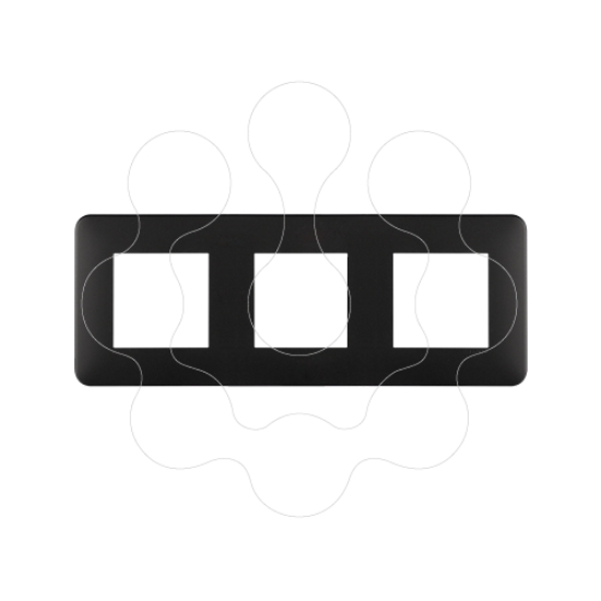 Imagem de ESPELHO TRIPLO PRETO MATE/CROMIO