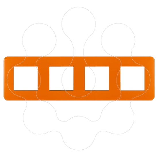 Imagem de ESPELHO QUADRUPLO LARANJA