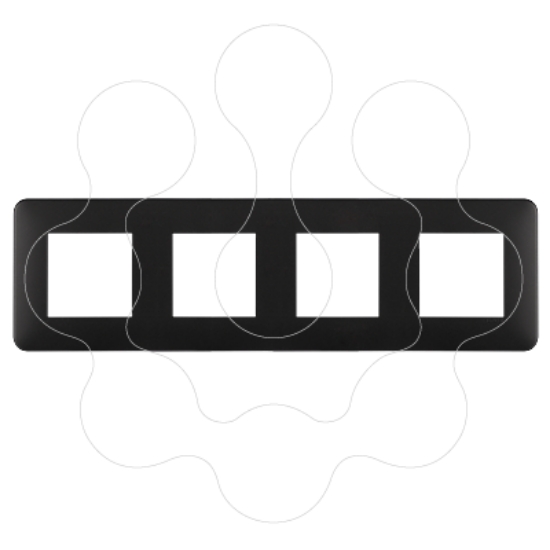 Imagem de ESPELHO QUADRUPLO PRETO MATE/CROMIO