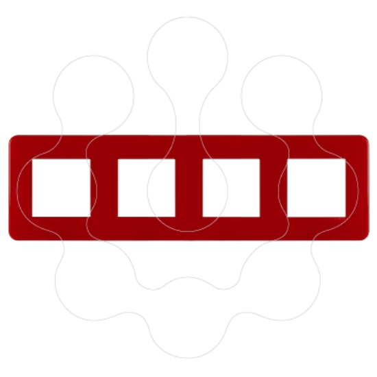 Imagem de ESPELHO QUADRUPLO VERMELHO