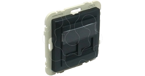 Imagem de ARO C/MOD DUPLO P/CONETORES RJ45 PRETO MATE