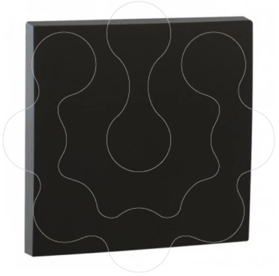 Imagem de TECLA SIMPLES PRETA MATE