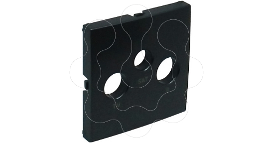 Imagem de CENTRO P/TOMADA R-TV-SAT PRETO MATE