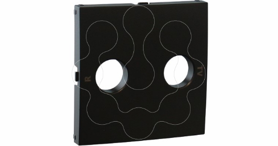 Imagem de CENTRO P/TOMADA R - TV PRETO MATE