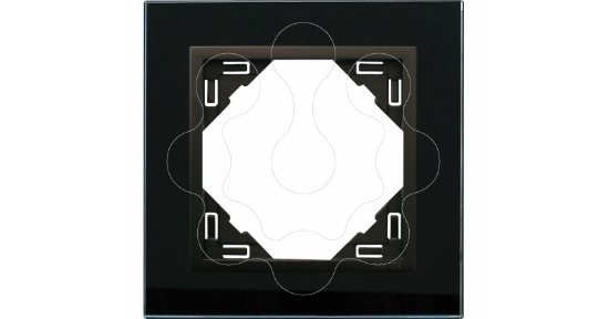 Imagem de ESPELHO SIMPLES CRISTAL NEGRO/PRETO MATE