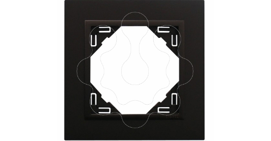 Imagem de ESPELHO SIMPLES PRETO MATE/PRETO MATE