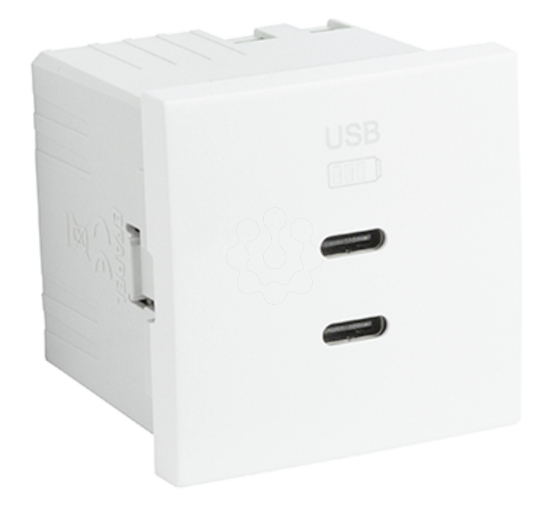Imagem de CARREGADOR DUPLO USB TIPO C – 2 MOD BRANCO