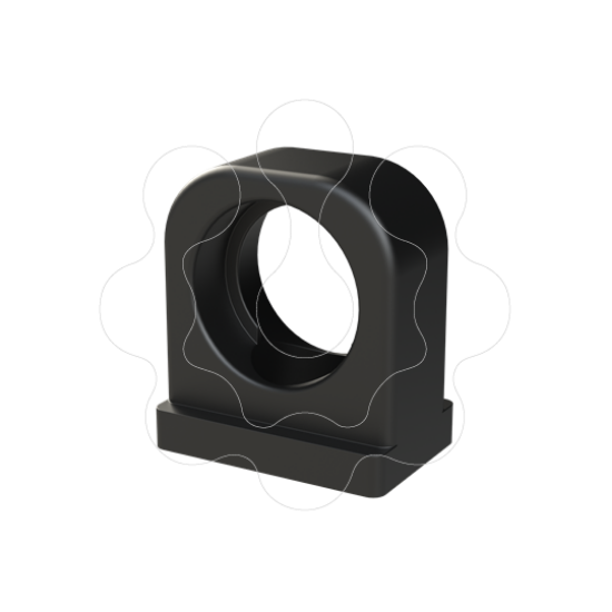 Imagem de BFH-17-0 BRAÇADEIRA p/ fixação de tubo corrugado NW17 Preto PMA