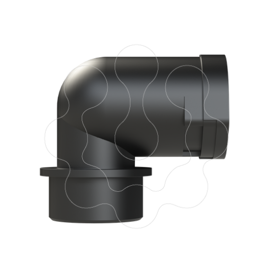 Imagem de ALWD-M323 Bucim PA Curvo , 90° M32 NW23 Preto PMA