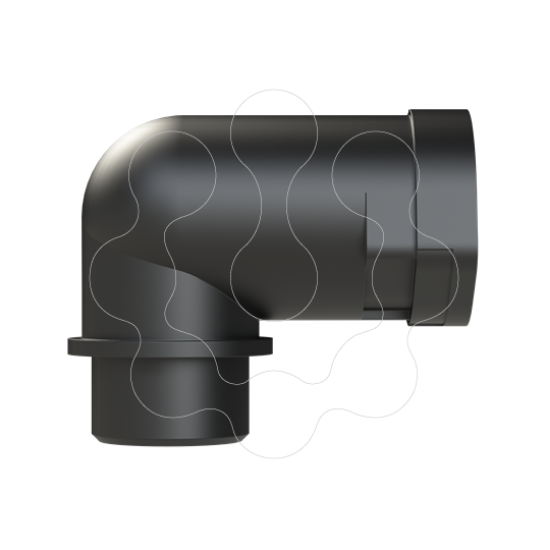 Imagem de ALWD-M207 Bucim PA Curvo , 90° M20 NW17 Preto PMA