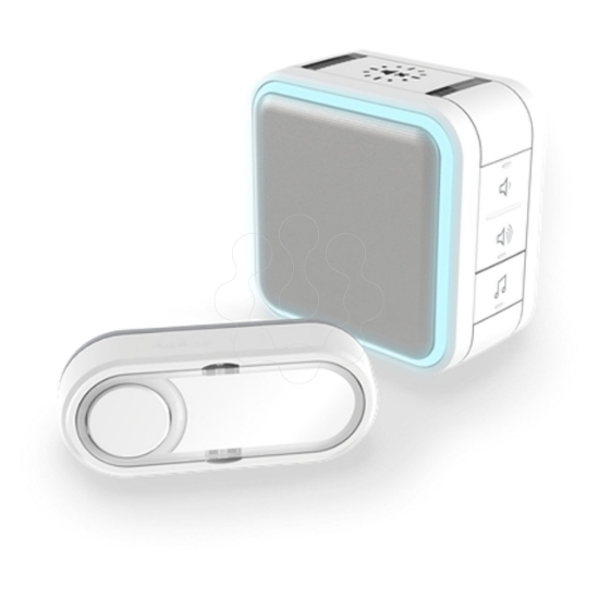 Imagem de DC515S - Campainha + botão s/fios, 150m, Formato compacto