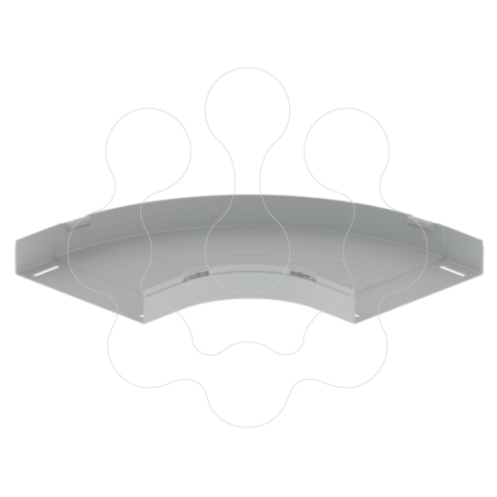 Imagem de 66 Curva plana 90° cinzento 60X300 U23X