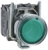 Imagem de Botão de pressão iluminado verde ø 22 – mola encastrada - 24 v - 1no+1nc