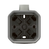 Imagem de Plexo IP 55 componível - Caixa saliente simples para bucins ISO20, Cinzento