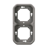 Imagem de Plexo IP 55 componível - Quadro duplo para montagem de encastrar H/V, Cinzento