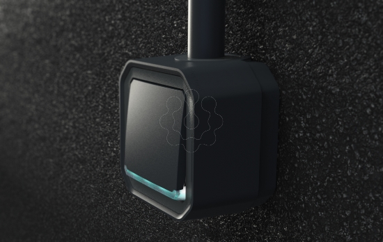 Imagem de Plexo IP 55 componível - Botão simples (NA + NF) luminoso, Antracite